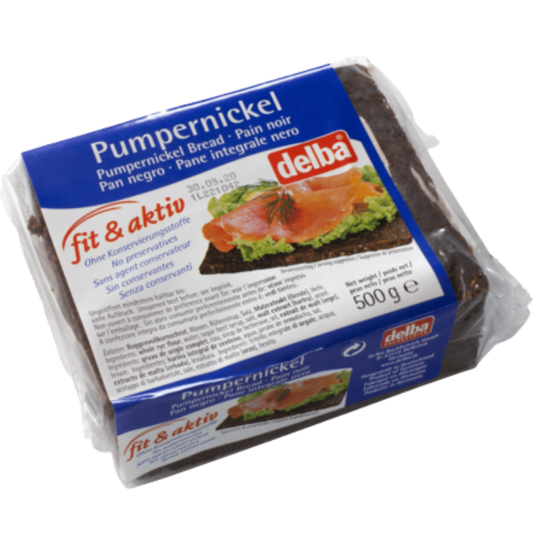 Delba Pumpernickel Bread Fit & Aktiv – 500 g