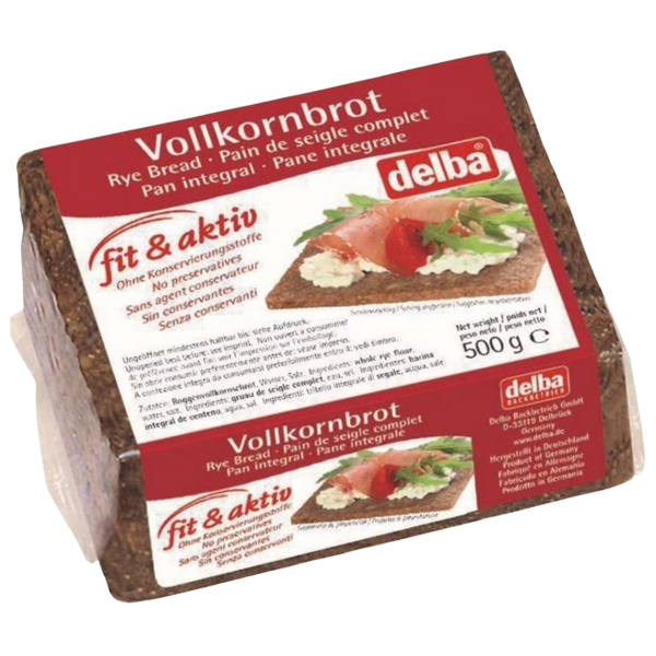 Delba Whole Grain Rye Bread Fit & Aktiv – 500 g