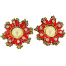 Diwali Diya Red Floral - 1 Pc