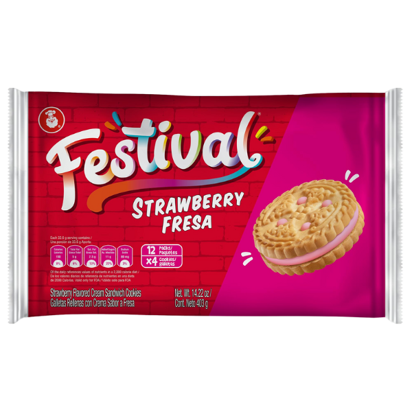 Festival Strawberry Biscuit - 403 g