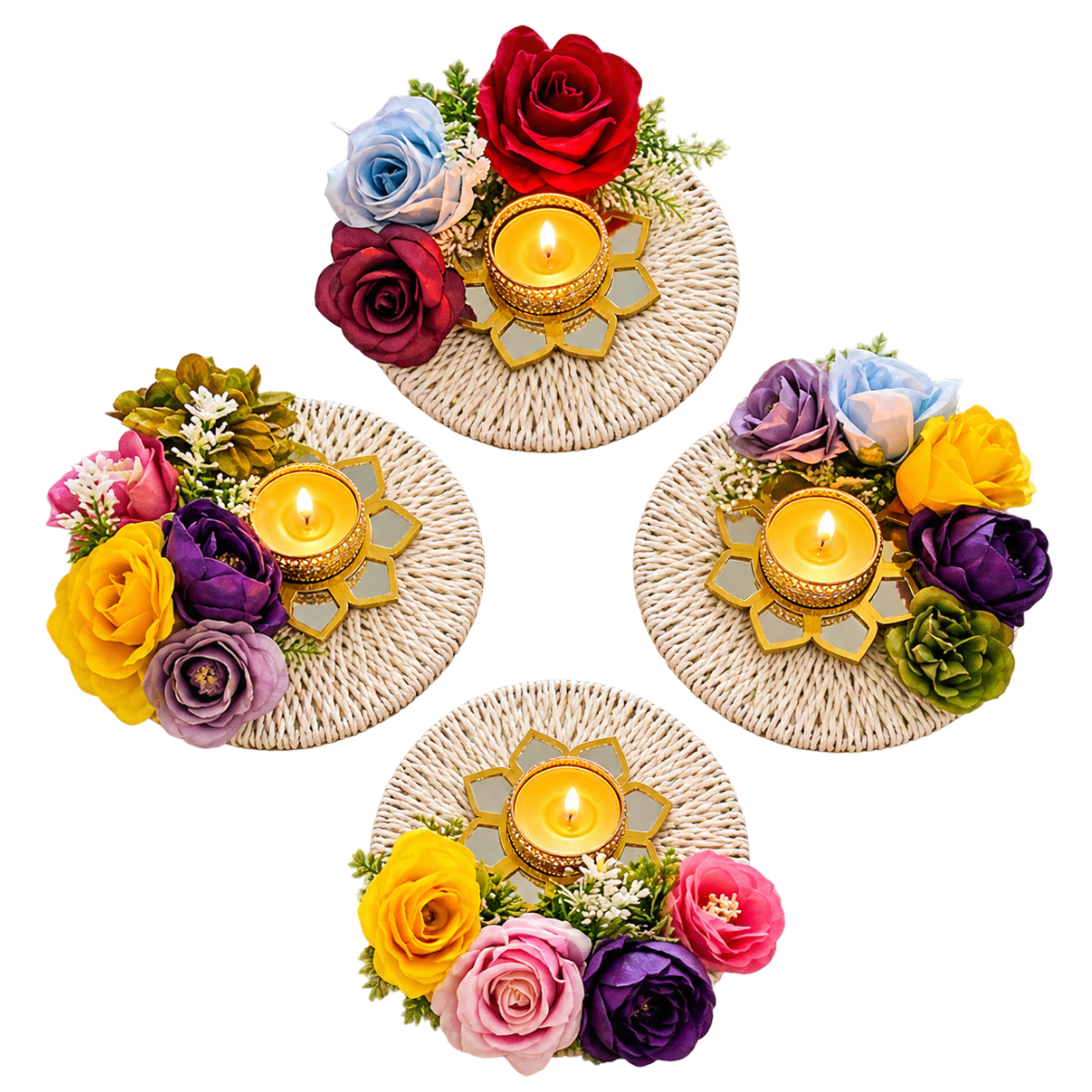 Floral Big Diya – 1 Pc