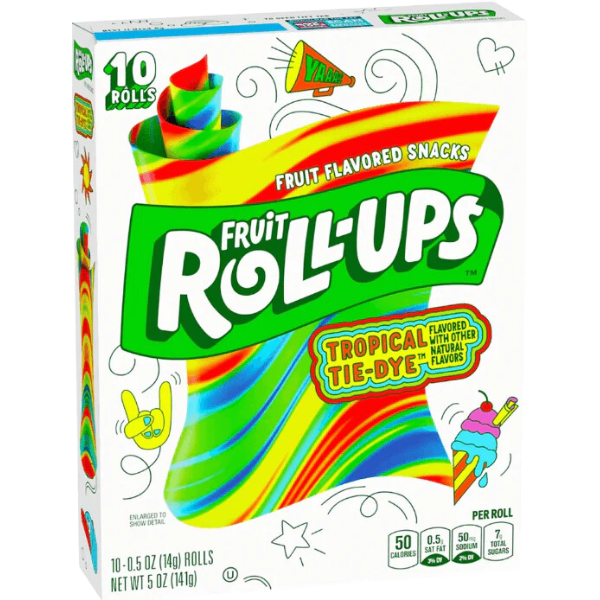 Fruit Roll Ups Tropical Tie Dye - 10 * 140 g