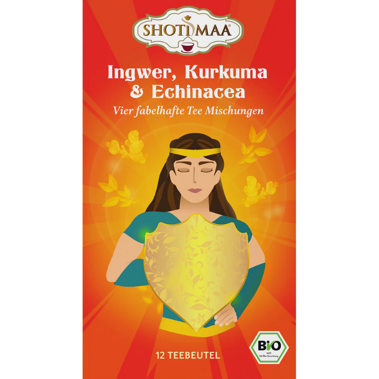 Golden Shield – Organic Herbal & Spice Tea Gift Box - 12 Teabags - 24 g