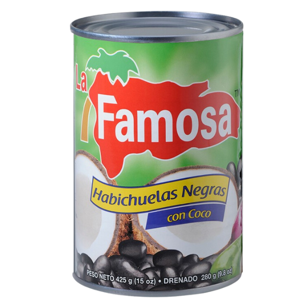 Habichuelas Negras con Coco en lata - 425 g