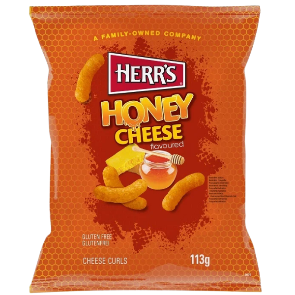 Herr's Honey Cheese Flavoured Cheese Curls – 113 g