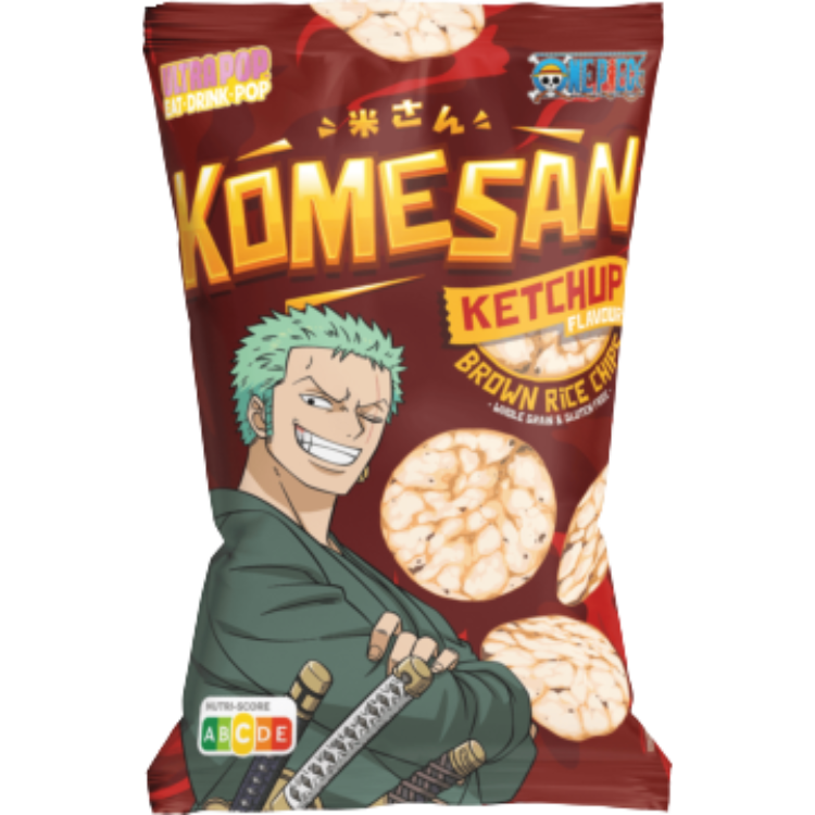 Komesan Rice Chips Zoro Ketchup - 60 g
