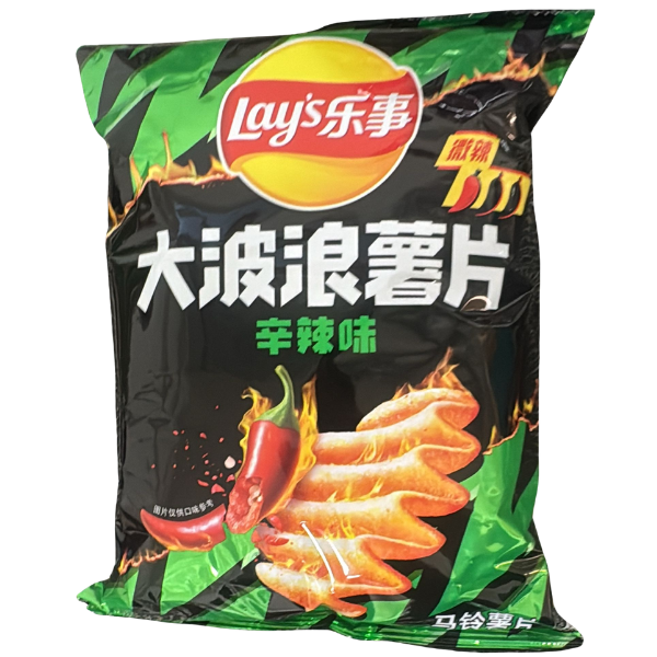Lays Big Wave Spicy Chips - 70 g