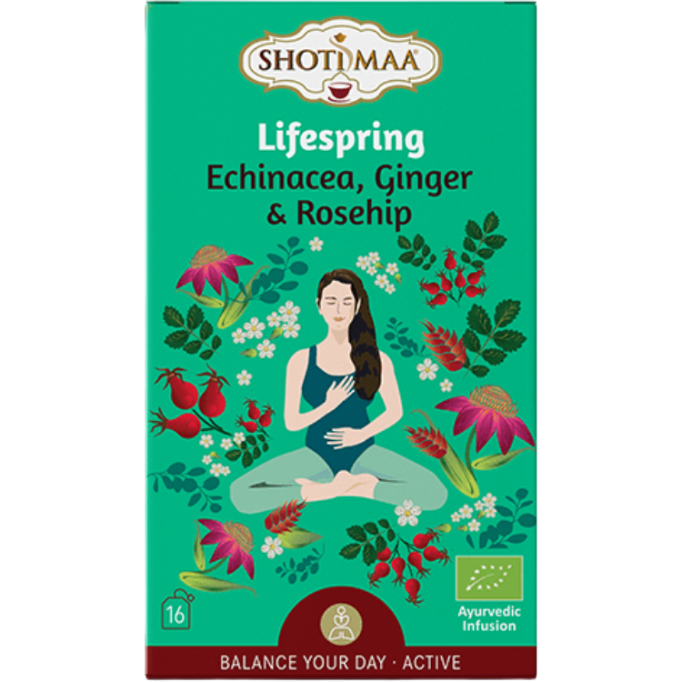 Lifespring (Seelenfeuer) - Echinacea,Ginger & Rosehip - 16 teabags - 32 g