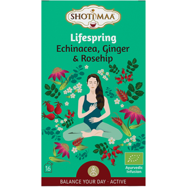 Lifespring (Seelenfeuer) - Echinacea,Ginger & Rosehip - 16 teabags - 32 g