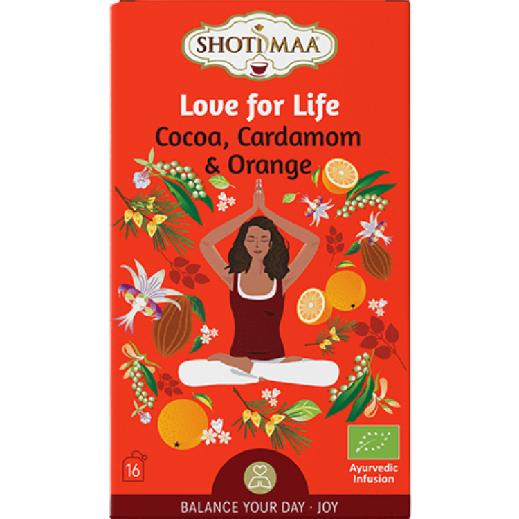 Love for Life (Lebensfroh) - Cocoa, Cardamom & Orange - 16 teabags - 32 g