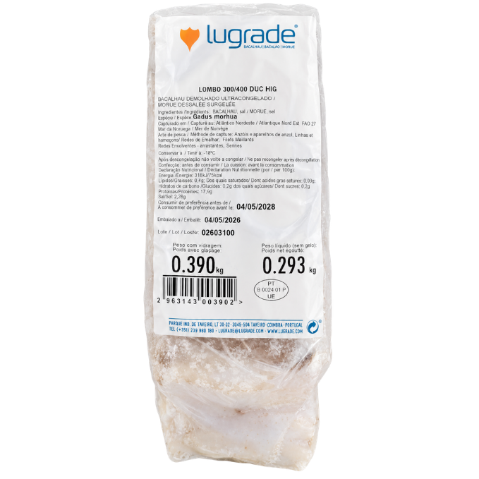 Lugrade Kabeljau Rückenfilet / Cod Loin Fillet – 1 kg
