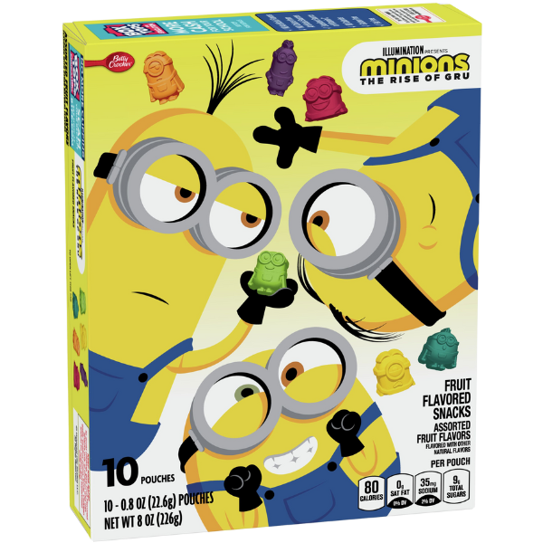 Minion Flavoured fruit snack - 10 X 22.6 g