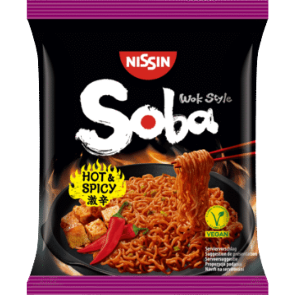 Nissin Soba Bag Hot & Spicy – 111 g