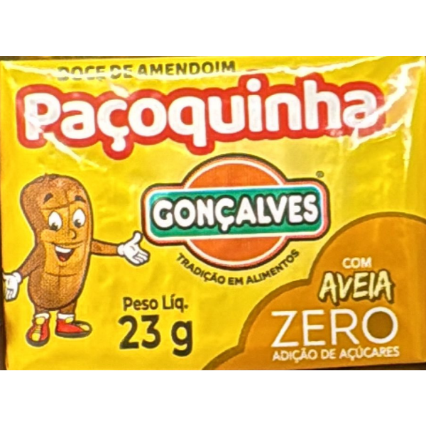 Pacoquinha Zero Sugar with Oats (Aveia) – 23 g