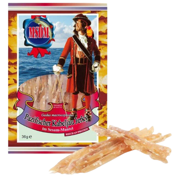 Pazifisches Kabeljau Jerky Mit Sesam – 36 g