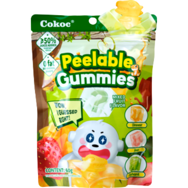 Peelable Gummies Mixed Fruit Flavour – 60 g