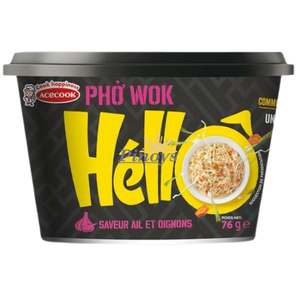 Pho Wok Bowl Instant Noodles Garlic & Onion Flavour – 76 g