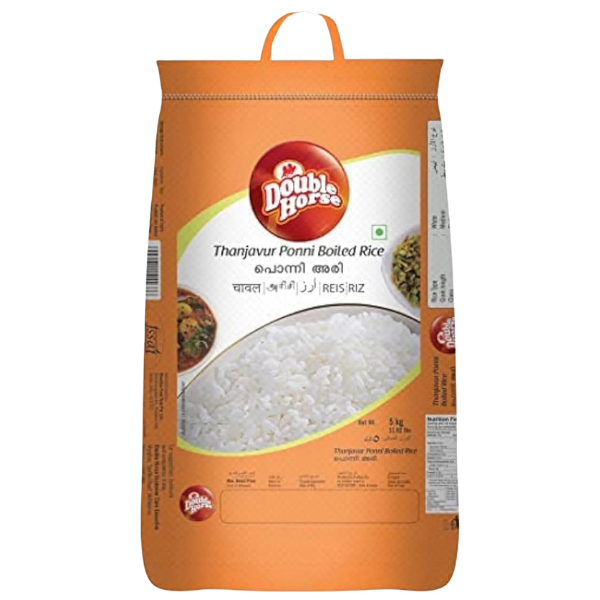 Double Horse Parboiled Ponni Rice - 5 Kg