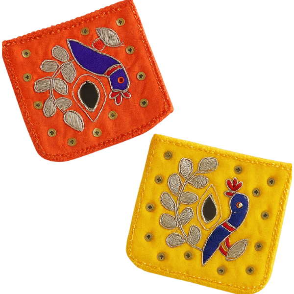 Gift Pouch Rakhi - Embroidered ( Mixed Colours ) Per Pcs