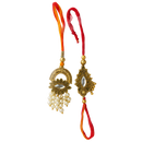 Royal Kundan Lumba Rakhi - (Couple Rakhi Set)