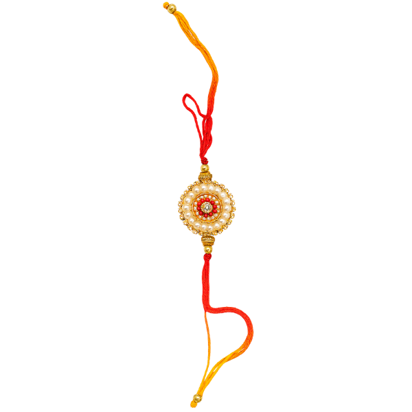 Royal Kundan Pearl Rakhi - Per Pcs