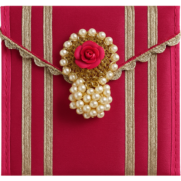 Royal Rose Pearl Rakhi Pouch - Per Pcs