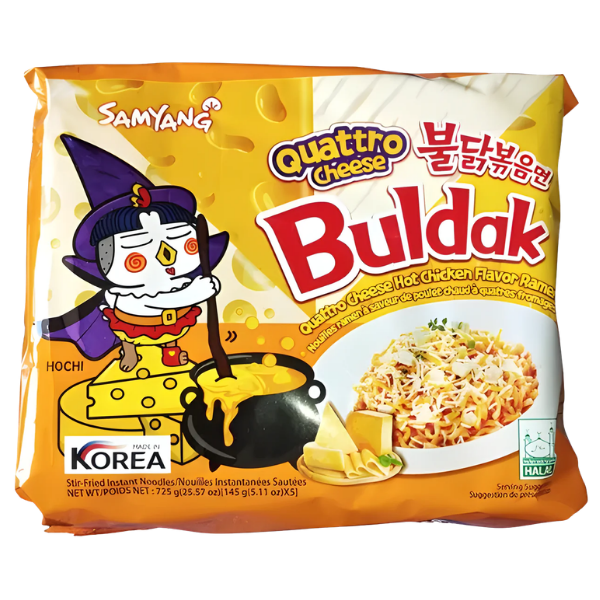 Buldak Quattro Cheese Hot Chicken Flavour Ramen – 145 g