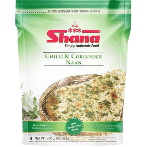 Shana Chilli Coriander Naan - 300 g