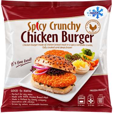 Spicy Crunchy Chicken Burger Patty - 1 kg