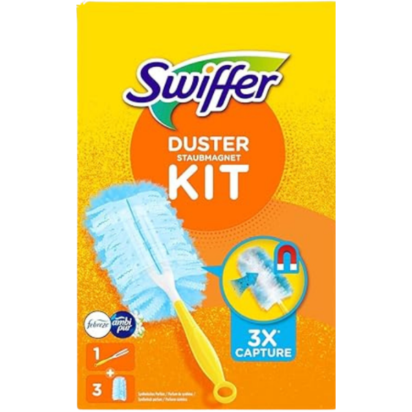 Swiffer Duster Kit – Starter Set (1 Handle + 3 Refills)
