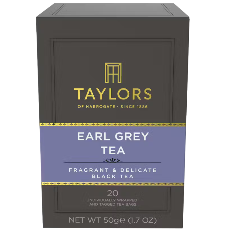 Taylors Earl Grey Black Tea – 50 g (20 Bags)