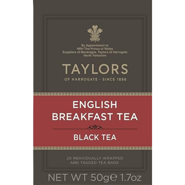 Taylors English Breakfast Black Tea – 50 g (20 Bags)