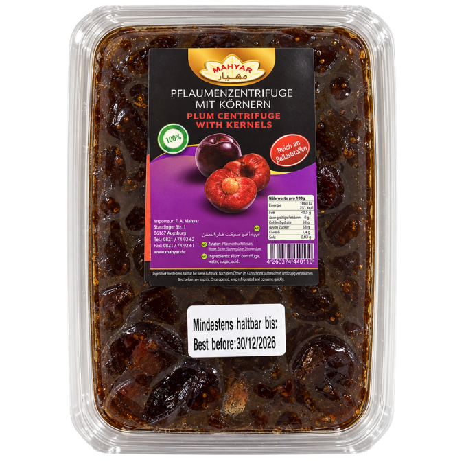 Mahyar Plum Centrifuge with Kernels – 400 g
