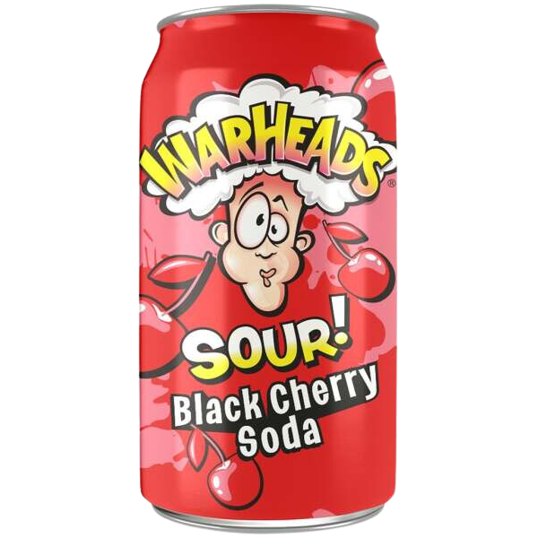 Warheads Sour Black Cherry Soda - 355 ml