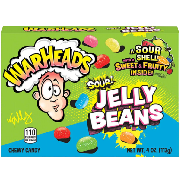 Warheads Sour Jelly Beans Box - 113 g