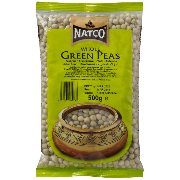 Whole Green Peas - 500 g