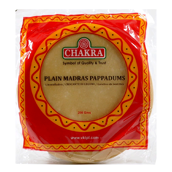 Madras Plain Pappadums - 200 g