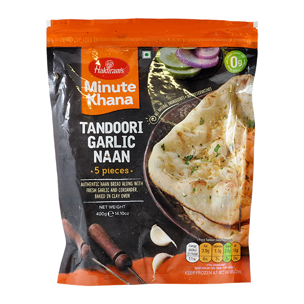 Tandoori Naan Garlic 5 pcs - 400 g